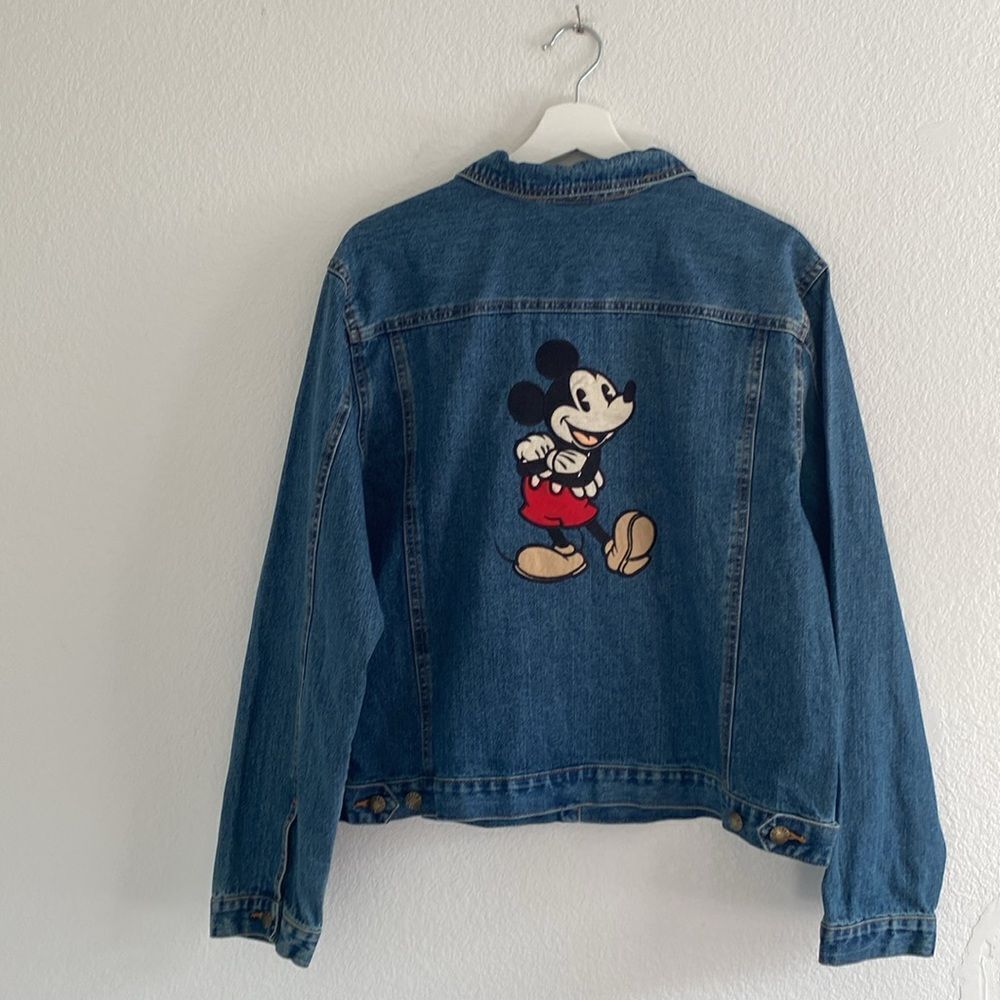 Vintage Disney Embroidered Denim Jean Jacket - Picture 1 of 10